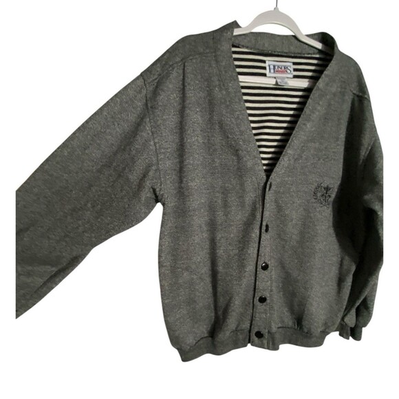 1980s Vintage Honors Sport Cardigan Embroidered Crest Sweater - Picture 3 of 7
